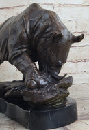 Signed Original Milo Rhinoceros African White Rhino Bronze