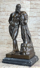 Farnese Hercules by Glykon Ancient Greek Bronze 19" x 10"