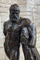 Farnese Hercules by Glykon Ancient Greek Bronze 19" x 10"