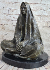Native American Indian Shaman Medicine Man Bronze Sculpture