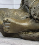 Native American Art Indian Meditating Bronze Sculpture 11" x 10"