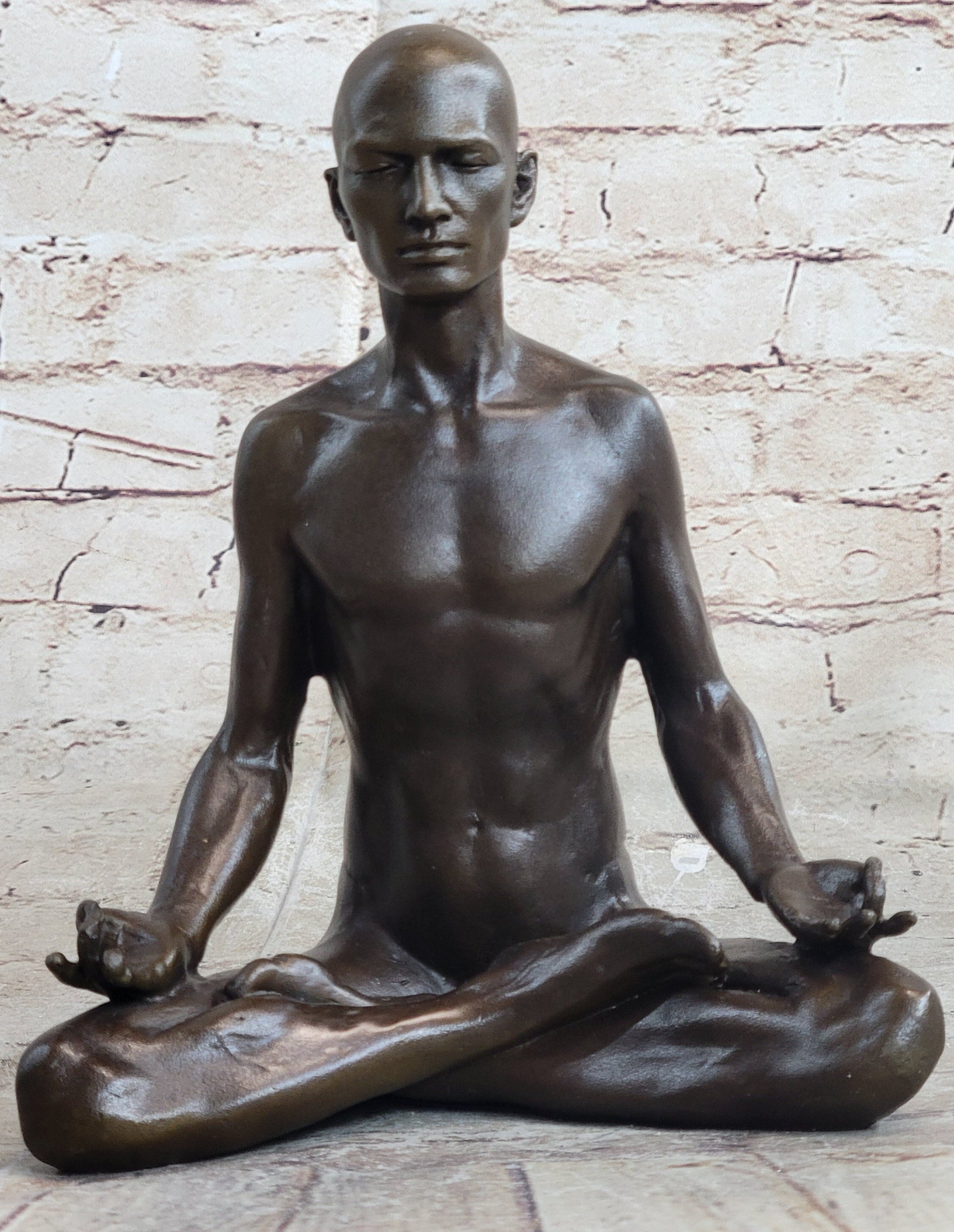 Lotus Pose Yoga Teacher Yogi Hot Cast Bronze 9" x 7"