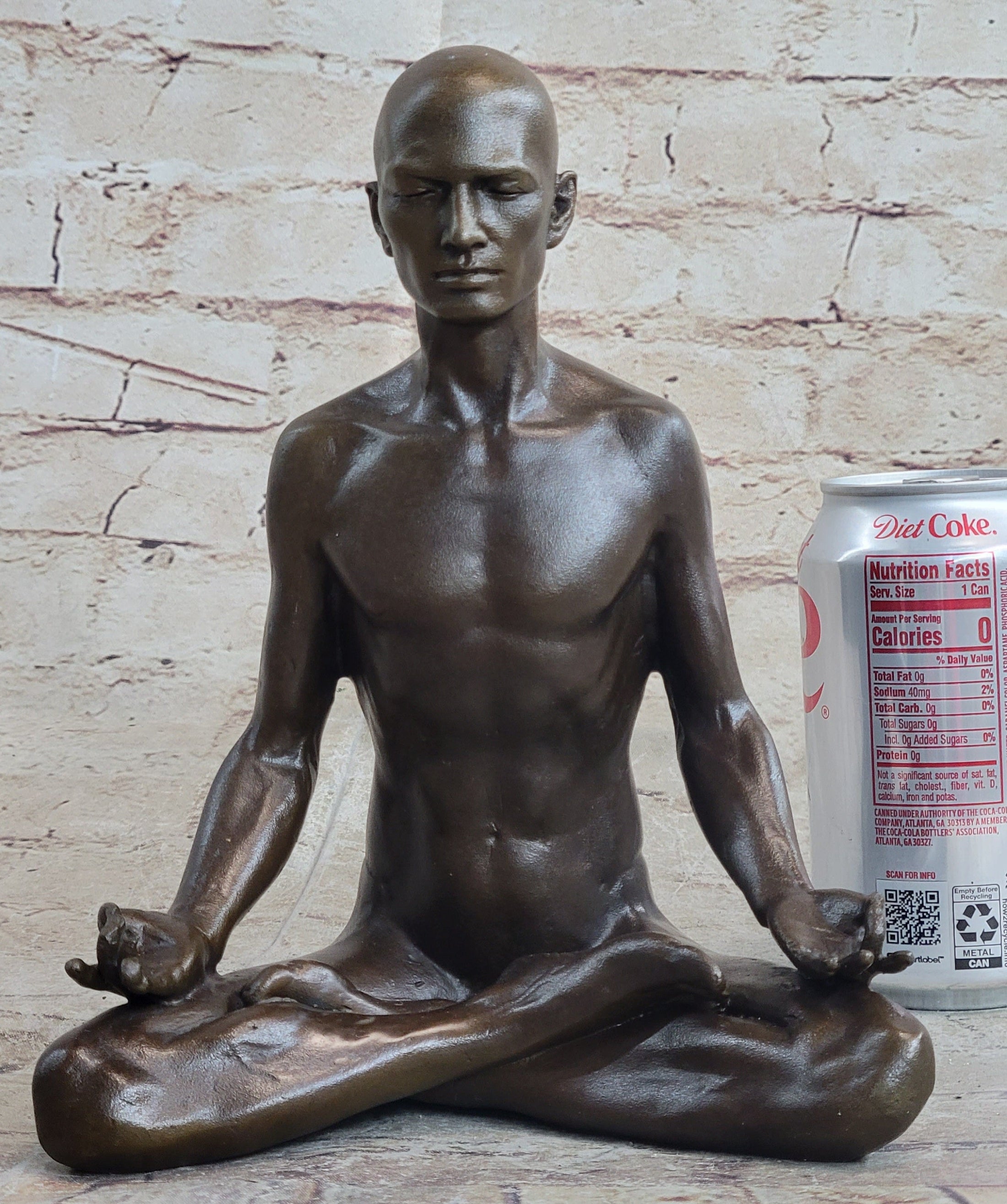 Lotus Pose Yoga Teacher Yogi Hot Cast Bronze 9" x 7"