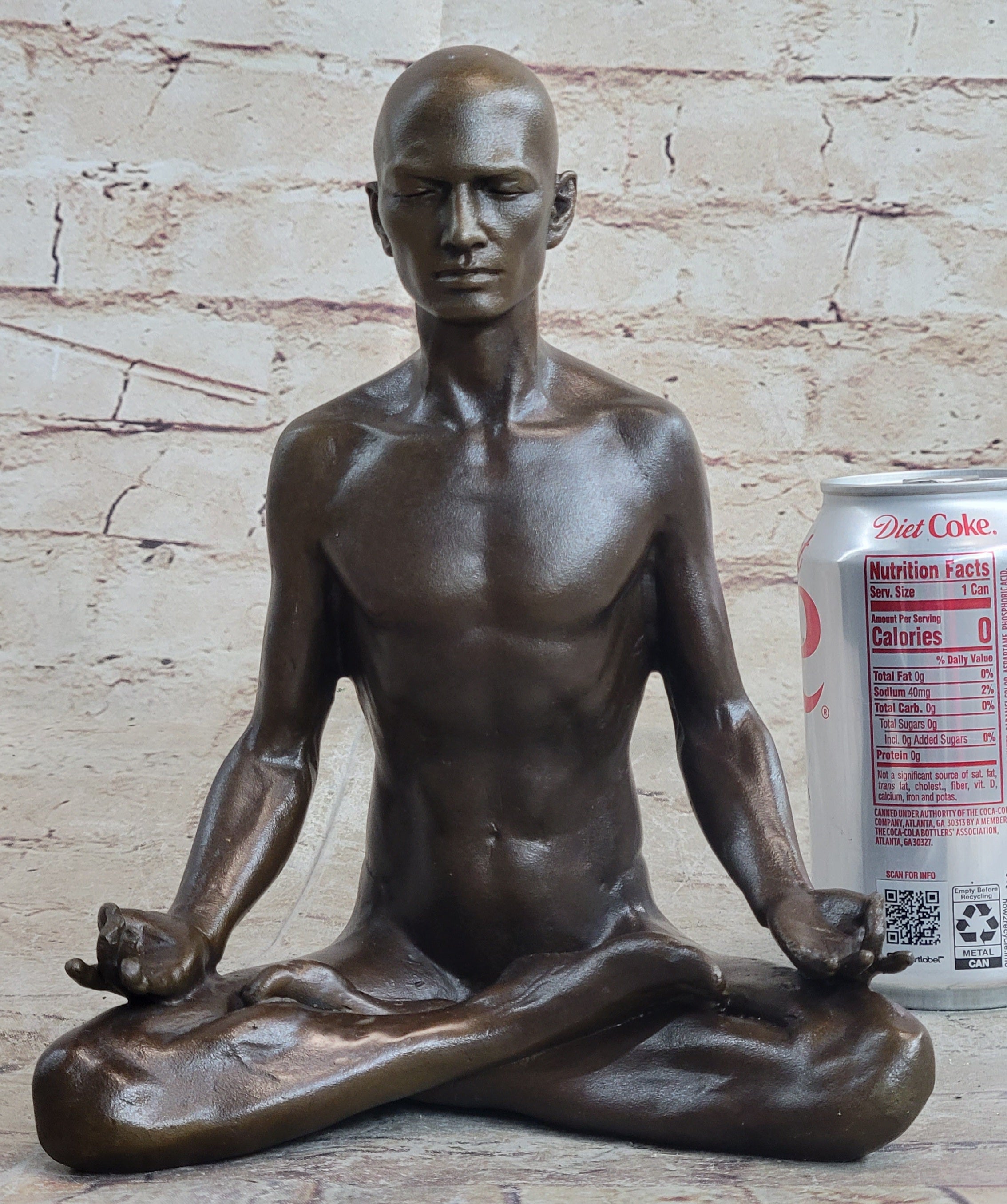 Lotus Pose Yoga Teacher Yogi Hot Cast Bronze 9" x 7"