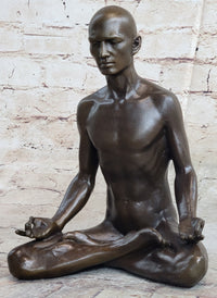 Lotus Pose Yoga Teacher Yogi Hot Cast Bronze 9" x 7"