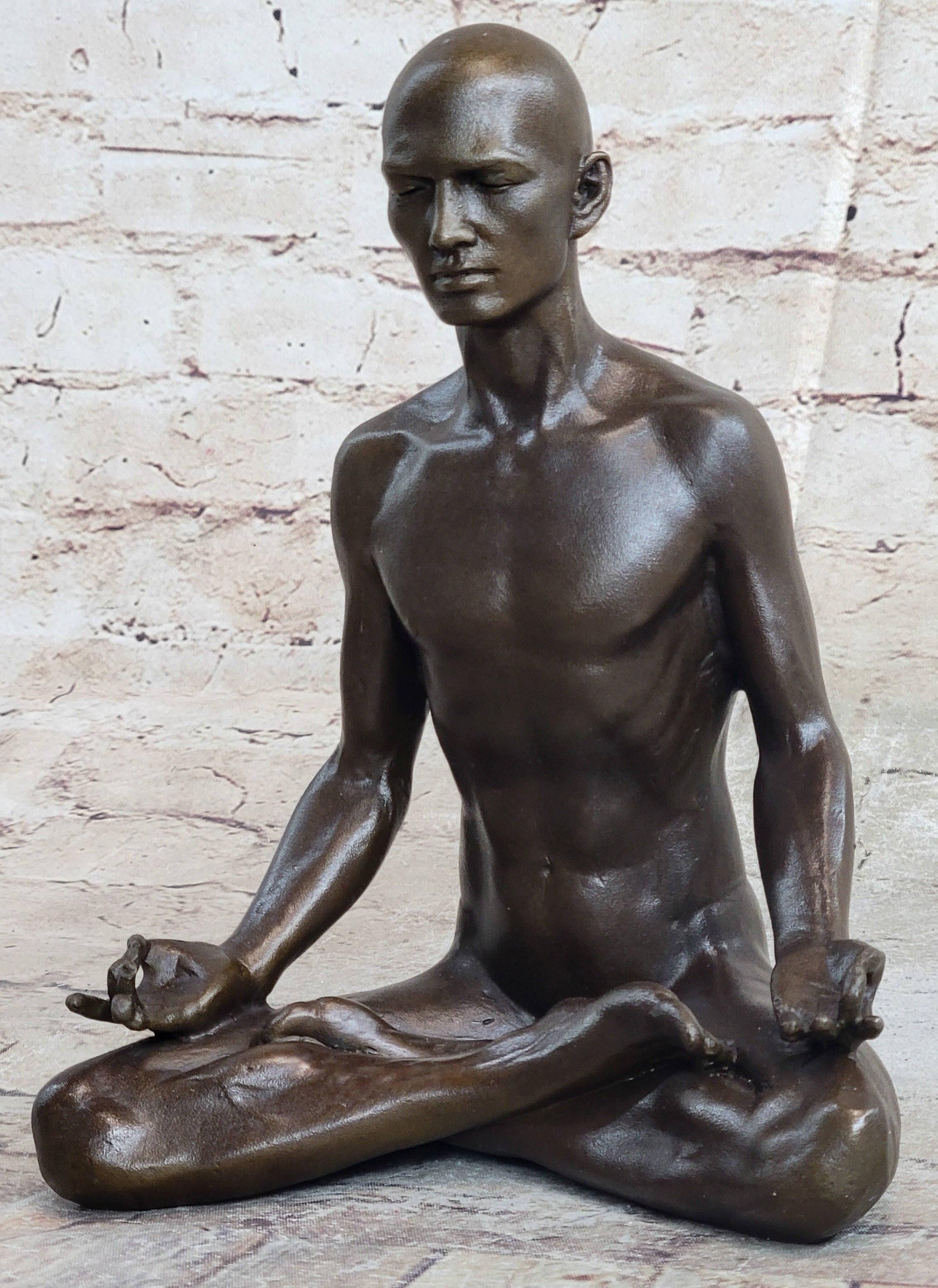 Lotus Pose Yoga Teacher Yogi Hot Cast Bronze 9" x 7"