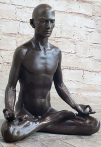 Lotus Pose Yoga Teacher Yogi Hot Cast Bronze 9" x 7"