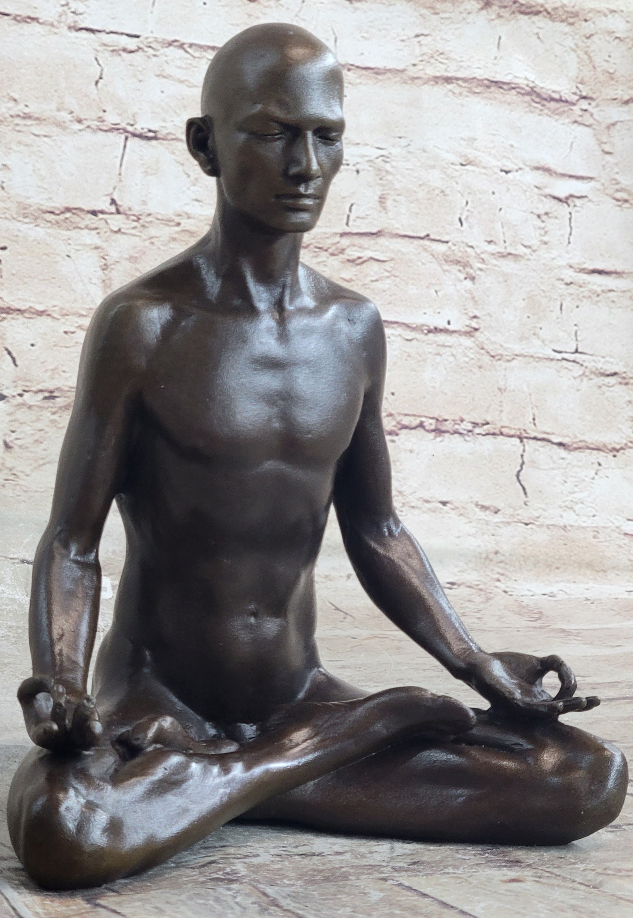 Lotus Pose Yoga Teacher Yogi Hot Cast Bronze 9" x 7"
