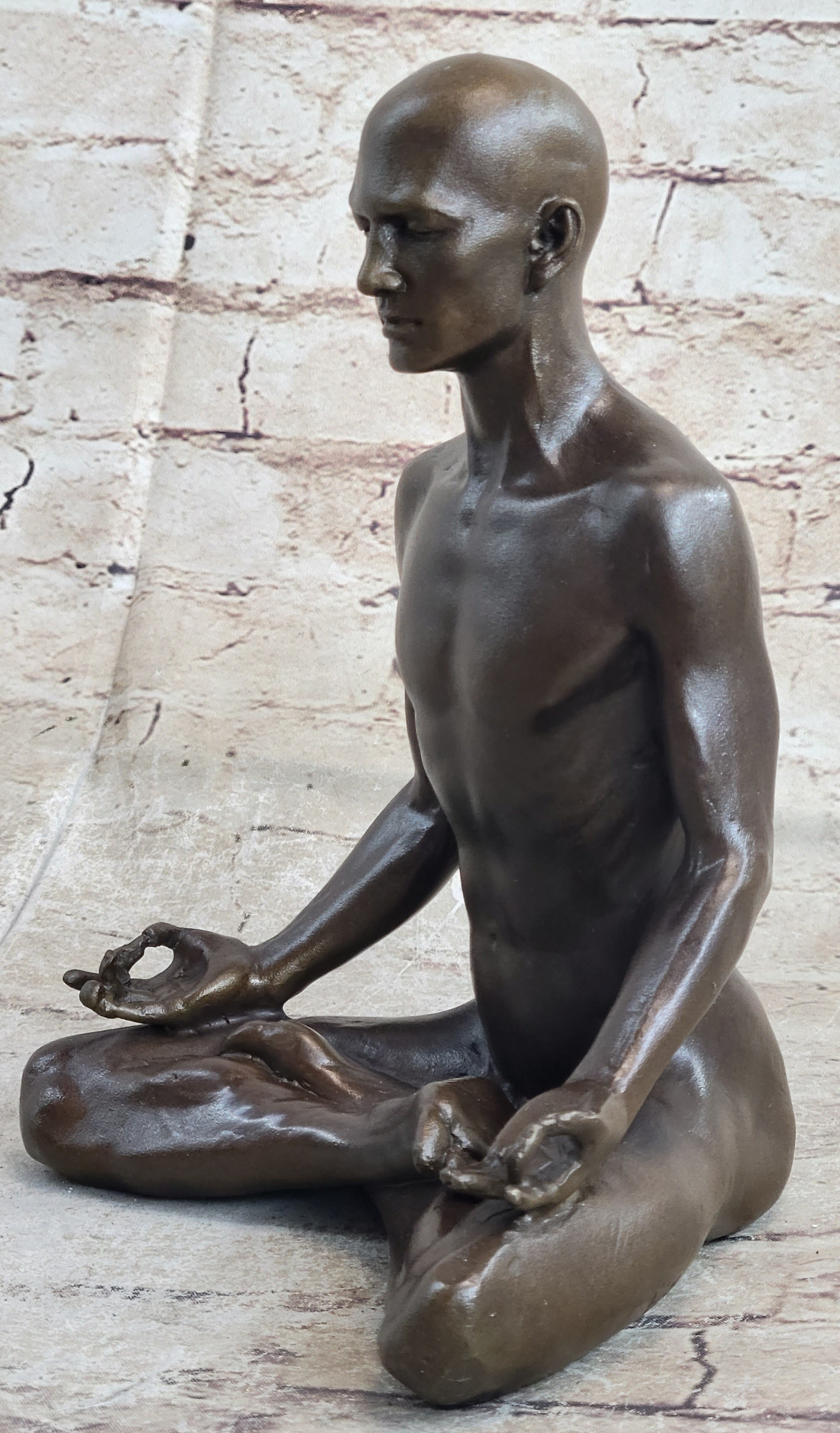 Lotus Pose Yoga Teacher Yogi Hot Cast Bronze 9" x 7"
