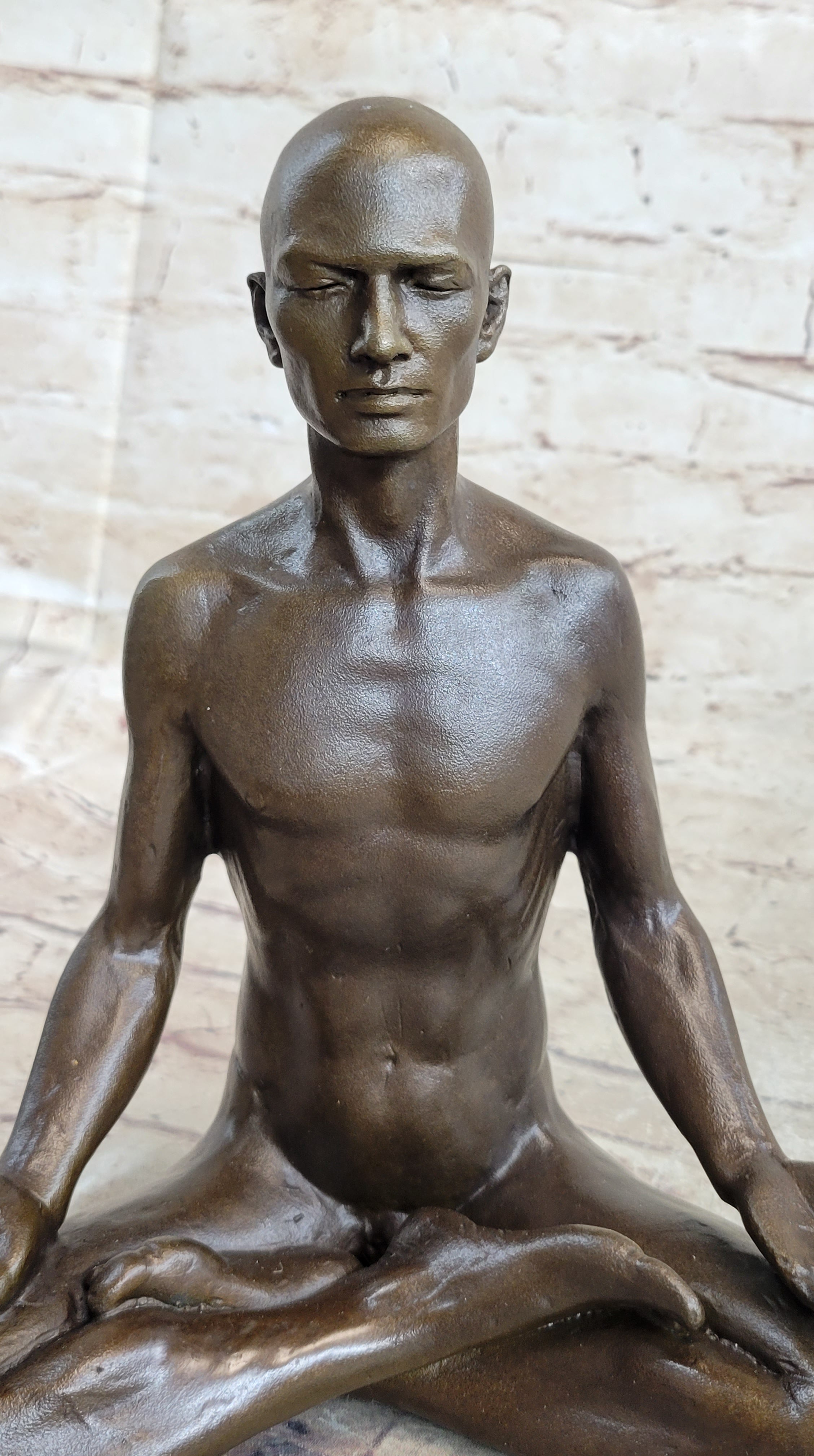 Lotus Pose Yoga Teacher Yogi Hot Cast Bronze 9" x 7"