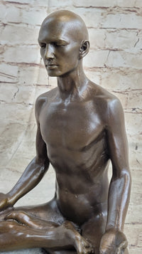 Lotus Pose Yoga Teacher Yogi Hot Cast Bronze 9" x 7"