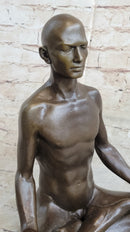 Lotus Pose Yoga Teacher Yogi Hot Cast Bronze 9" x 7"