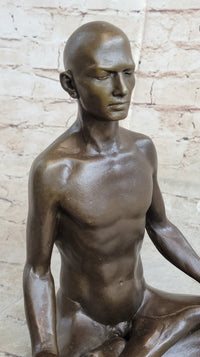 Lotus Pose Yoga Teacher Yogi Hot Cast Bronze 9" x 7"