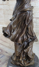 Winged Nike Samothrace Bronze Sculpture Marble Base Hot Cast Figurine Figure Art