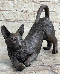 Signed Original Siamese Cat Bronze Sculpture Hot CAST