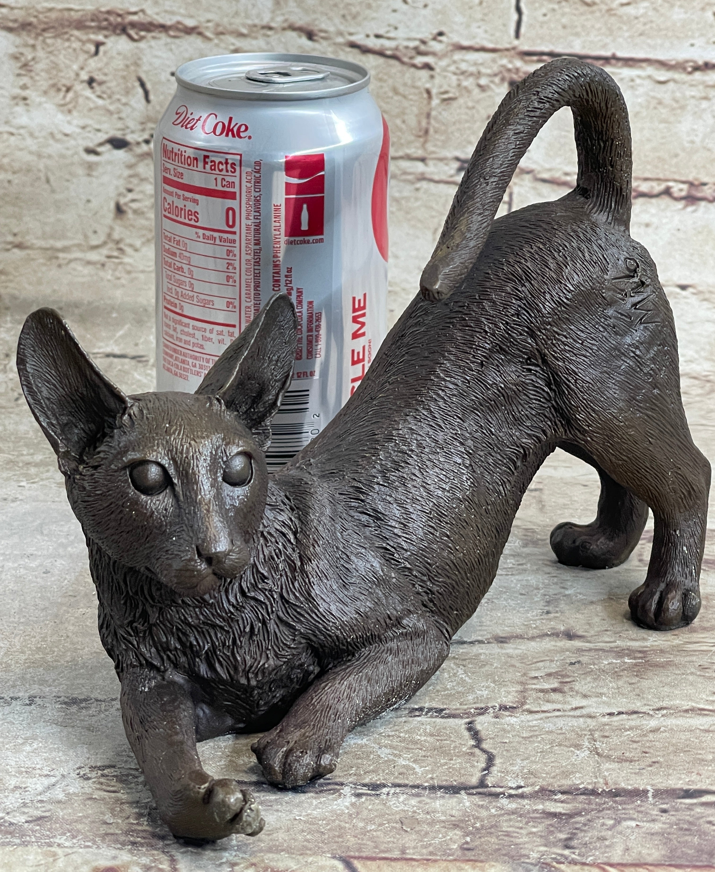 Signed Original Siamese Cat Bronze Sculpture Hot CAST