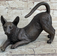 Signed Original Siamese Cat Bronze Sculpture Hot CAST