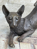 Signed Original Siamese Cat Bronze Sculpture Hot CAST