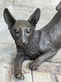 Signed Original Siamese Cat Bronze Sculpture Hot CAST