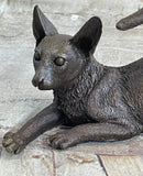 Signed Original Siamese Cat Bronze Sculpture Hot CAST