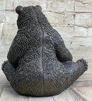 Mama Bear with Cubs Bronze Metal Sculpture Signed Art