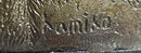 Mama Bear with Cubs Bronze Metal Sculpture Signed Art