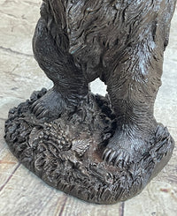 Tall Hungry Bear Eating Grapes Bronze Art Deco