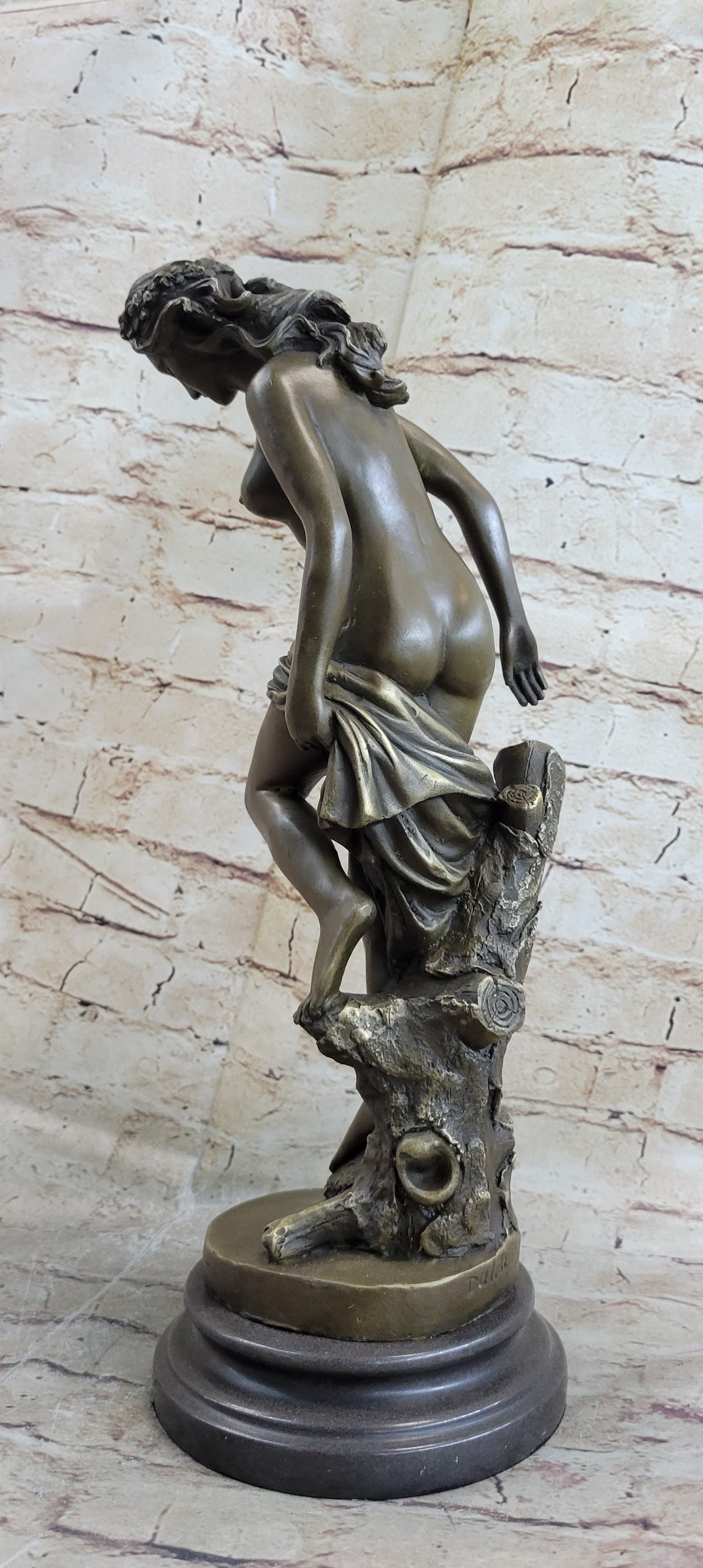 Hot Cast Bronze Nude Classical Beauty Female Goddess Nymph Figurative Art Sculpture