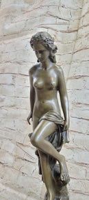 Hot Cast Bronze Nude Classical Beauty Female Goddess Nymph Figurative Art Sculpture