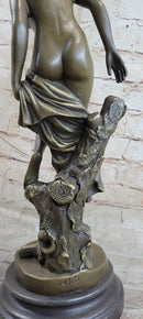 Hot Cast Bronze Nude Classical Beauty Female Goddess Nymph Figurative Art Sculpture