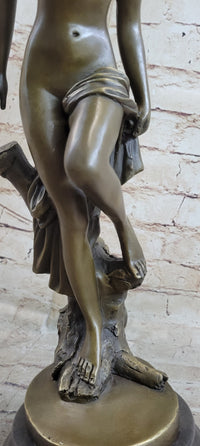 Hot Cast Bronze Nude Classical Beauty Female Goddess Nymph Figurative Art Sculpture
