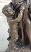 Fortuna Bronze Sculpture Nude Figure Greek Mythology 13" x 7"