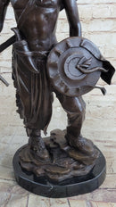 Native American Indian Warrior w/ Tomahawk - Bronze Sculpture