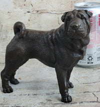 Hot Cast Bronze Shar Pei Dog Sculpture Art