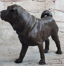 Hot Cast Bronze Shar Pei Dog Sculpture Art