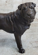 Hot Cast Bronze Shar Pei Dog Sculpture Art