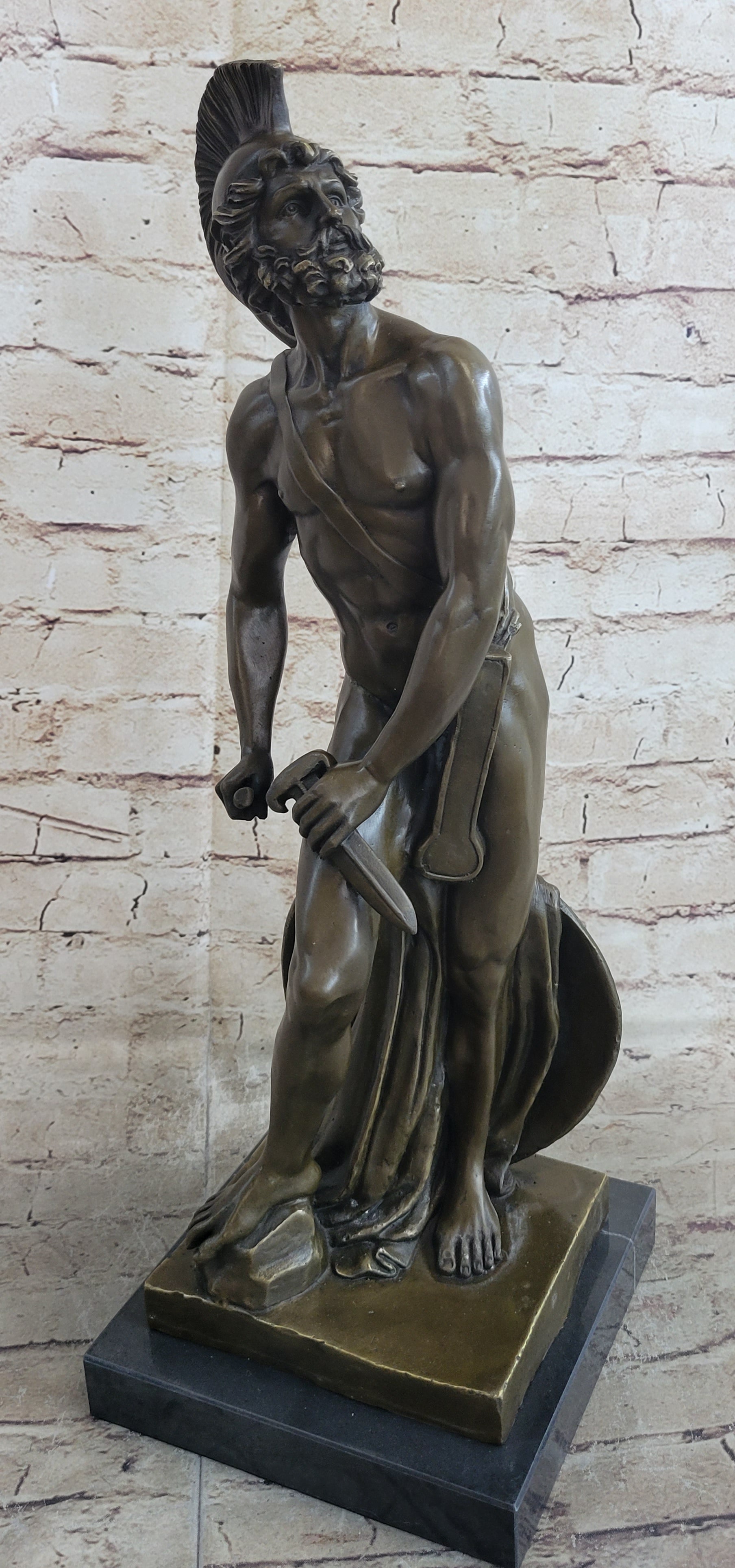 Greek Warrior Hero Achilles Hercules Odysseus Bronze Sculpture