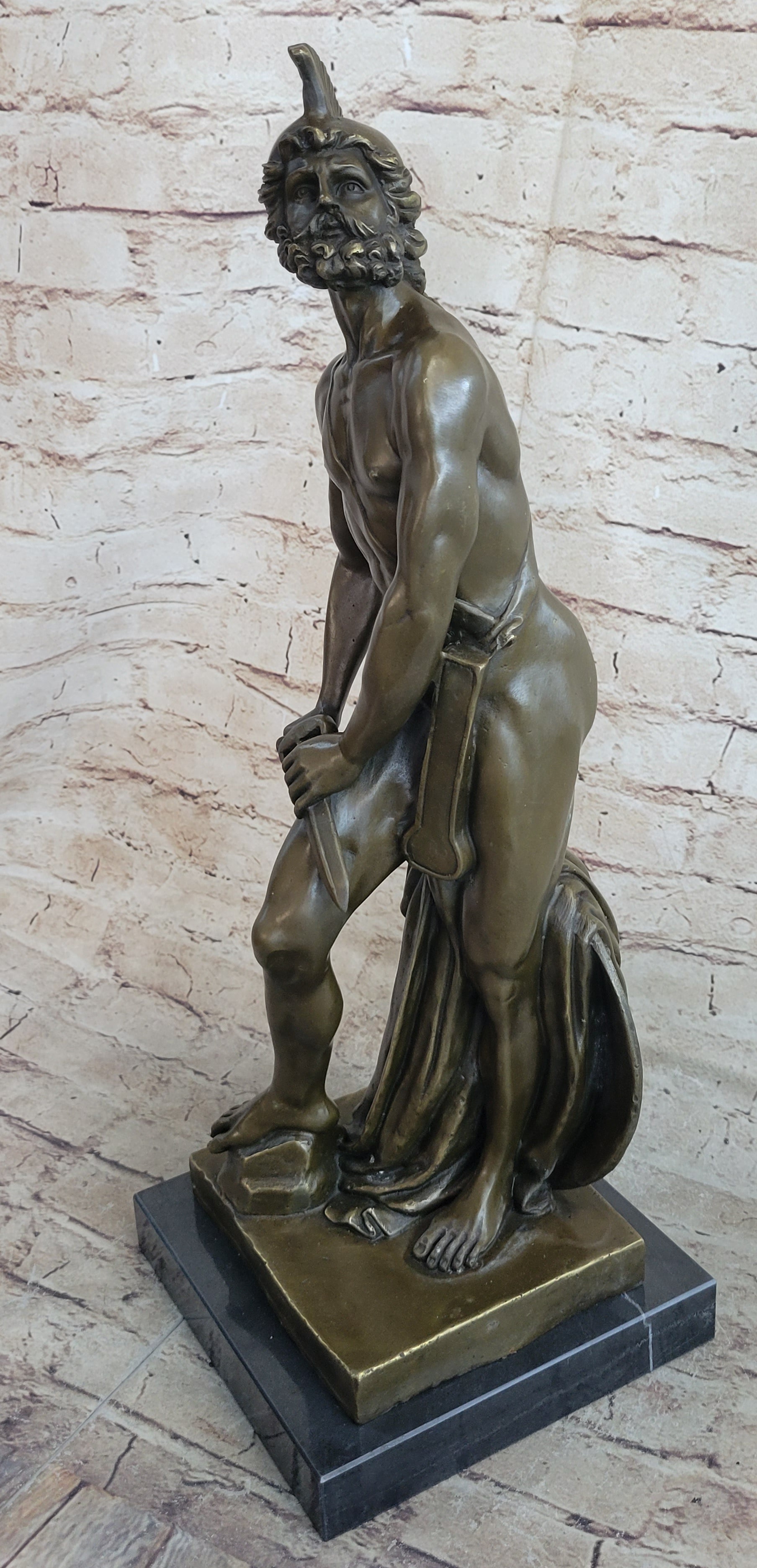 Greek Warrior Hero Achilles Hercules Odysseus Bronze Sculpture