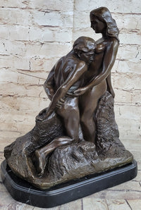 Rodin Eternal Idol Bronze Nude Couple Sculpture Figure Art