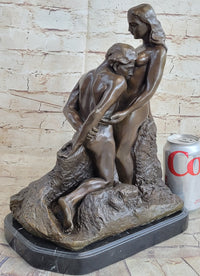 Rodin Eternal Idol Bronze Nude Couple Sculpture Figure Art