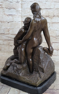 Rodin Eternal Idol Bronze Nude Couple Sculpture Figure Art