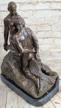 Rodin Eternal Idol Bronze Nude Couple Sculpture Figure Art