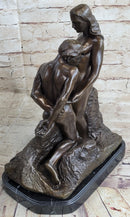 Rodin Eternal Idol Bronze Nude Couple Sculpture Figure Art