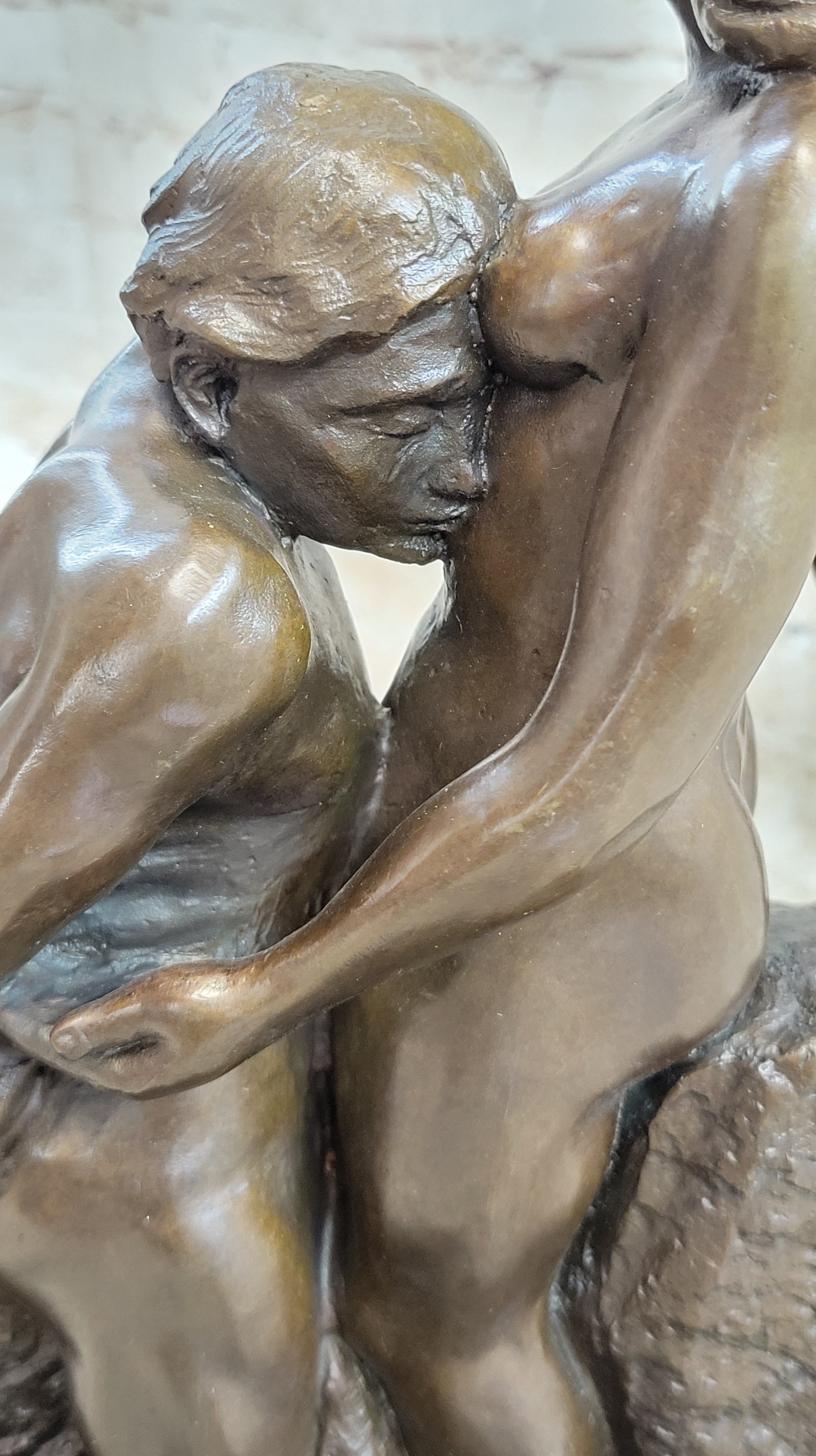 Rodin Eternal Idol Bronze Nude Couple Sculpture Figure Art