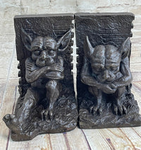 Gargoyles Bookends Bronze Sculpture Mythical Art