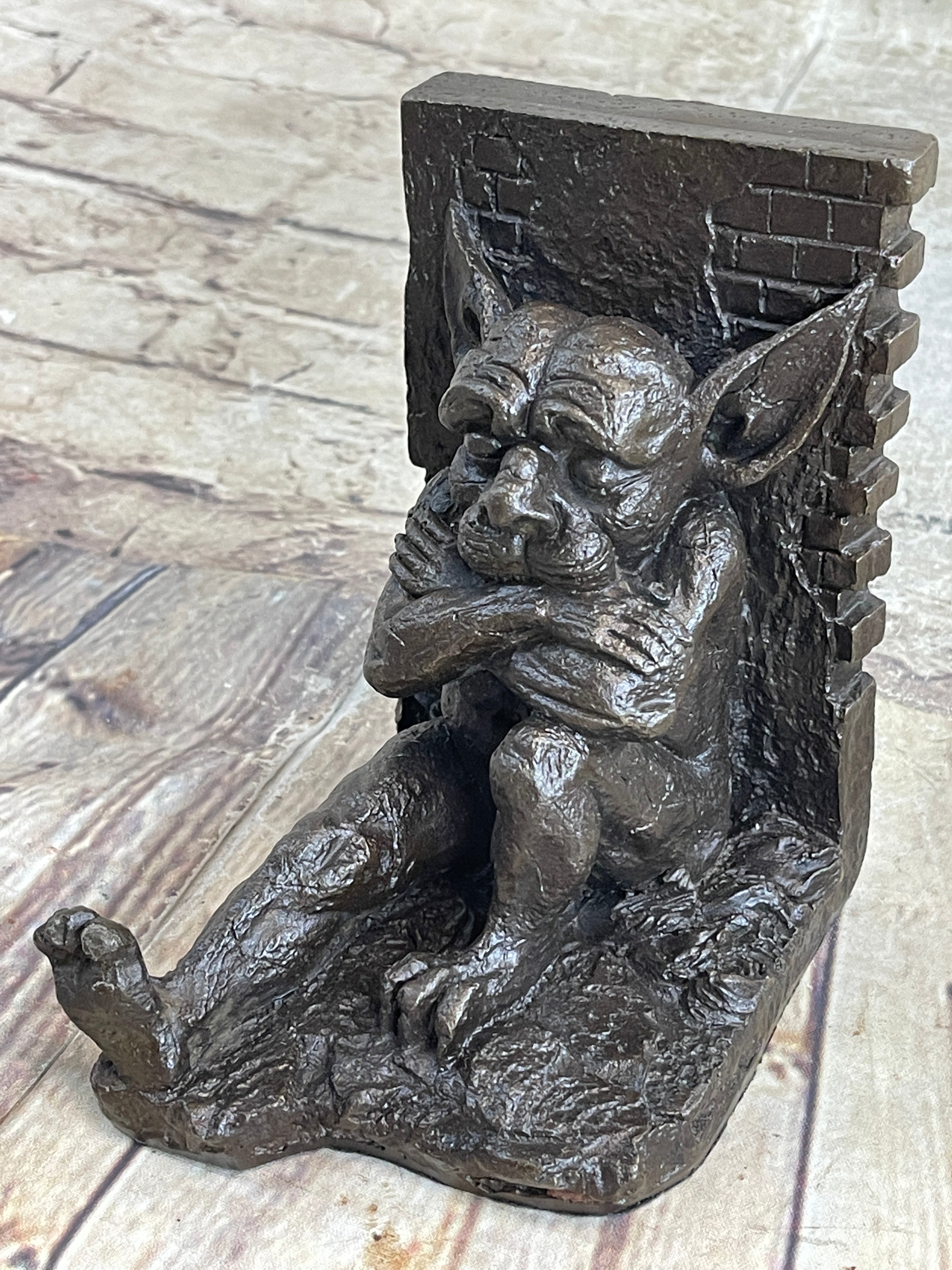 Gargoyles Bookends Bronze Sculpture Mythical Art