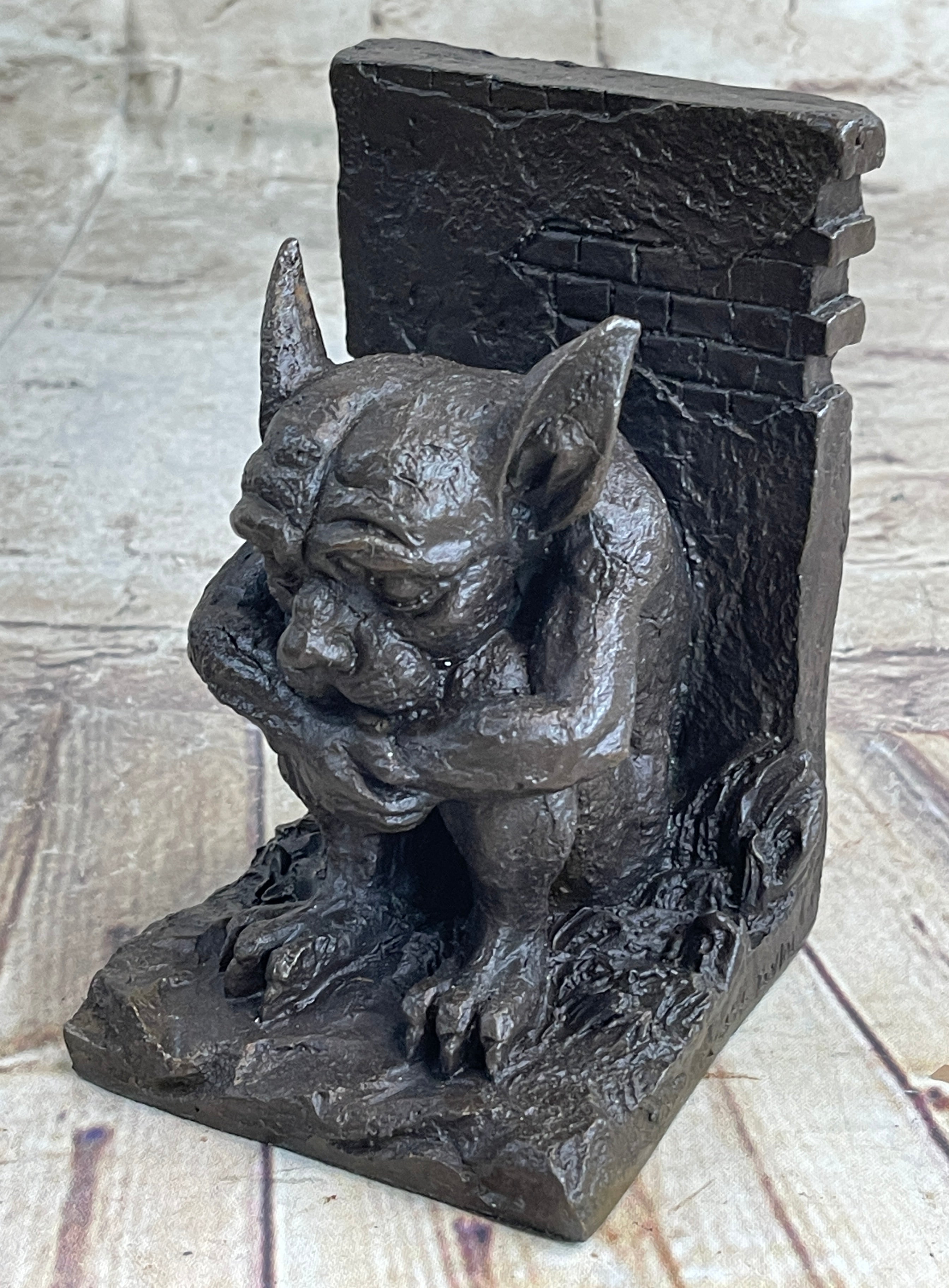 Gargoyles Bookends Bronze Sculpture Mythical Art