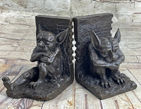 Gargoyles Bookends Bronze Sculpture Mythical Art