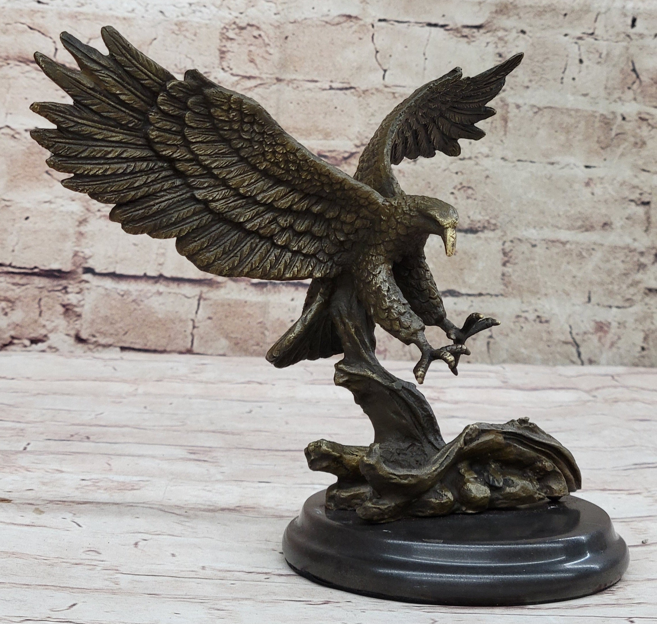 Antoine Barye Flying American Bald Eagle Art Deco Bronze
