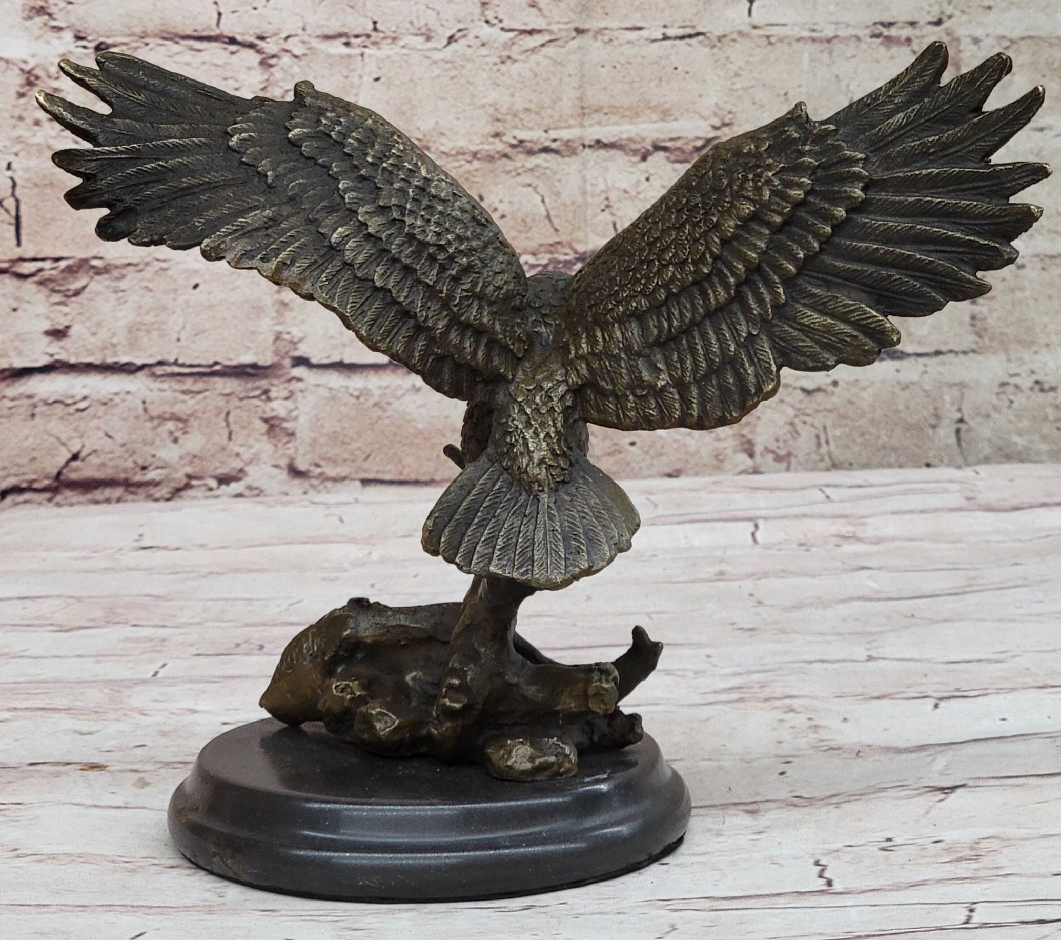 Antoine Barye Flying American Bald Eagle Art Deco Bronze